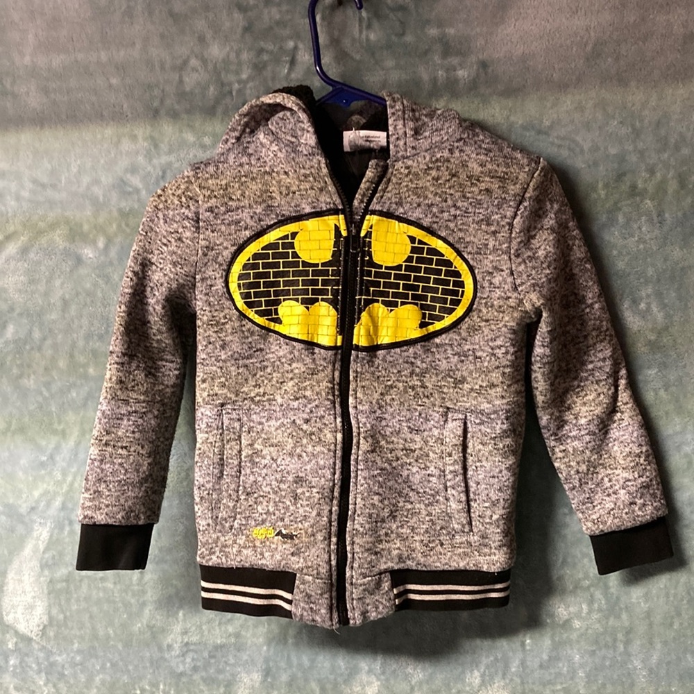 Batman zipper hoodie size 7/8 kids